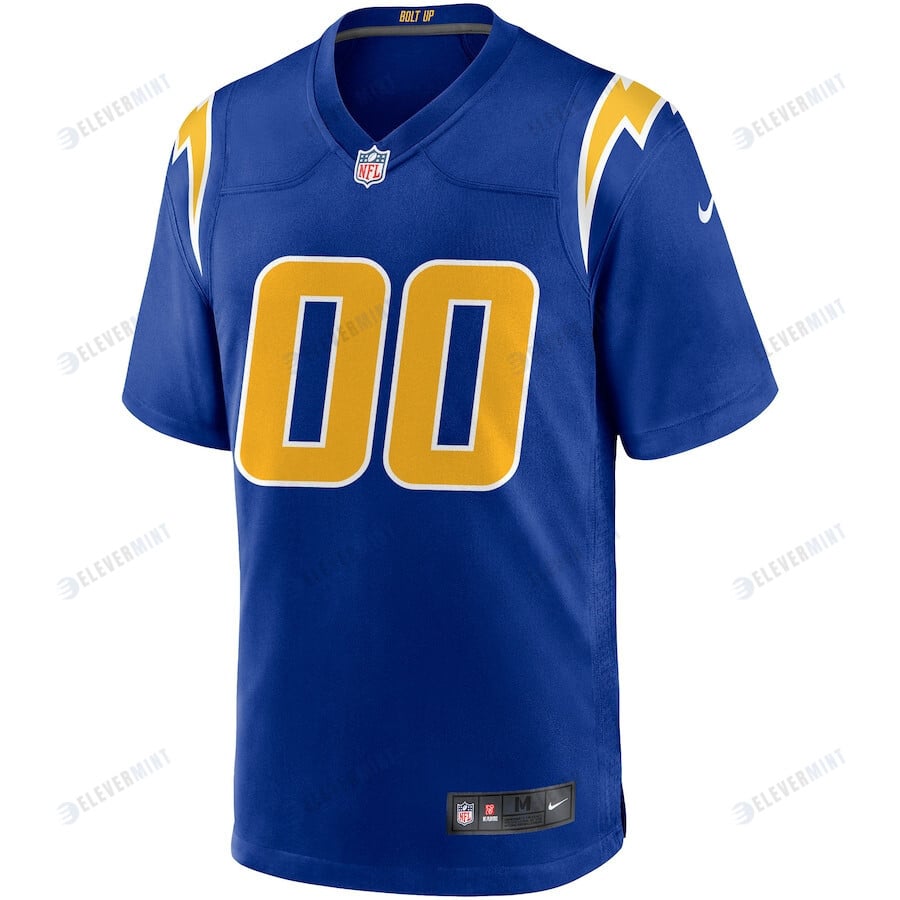 Los Angeles Chargers Alternate Custom 00 Game Jersey - Royal