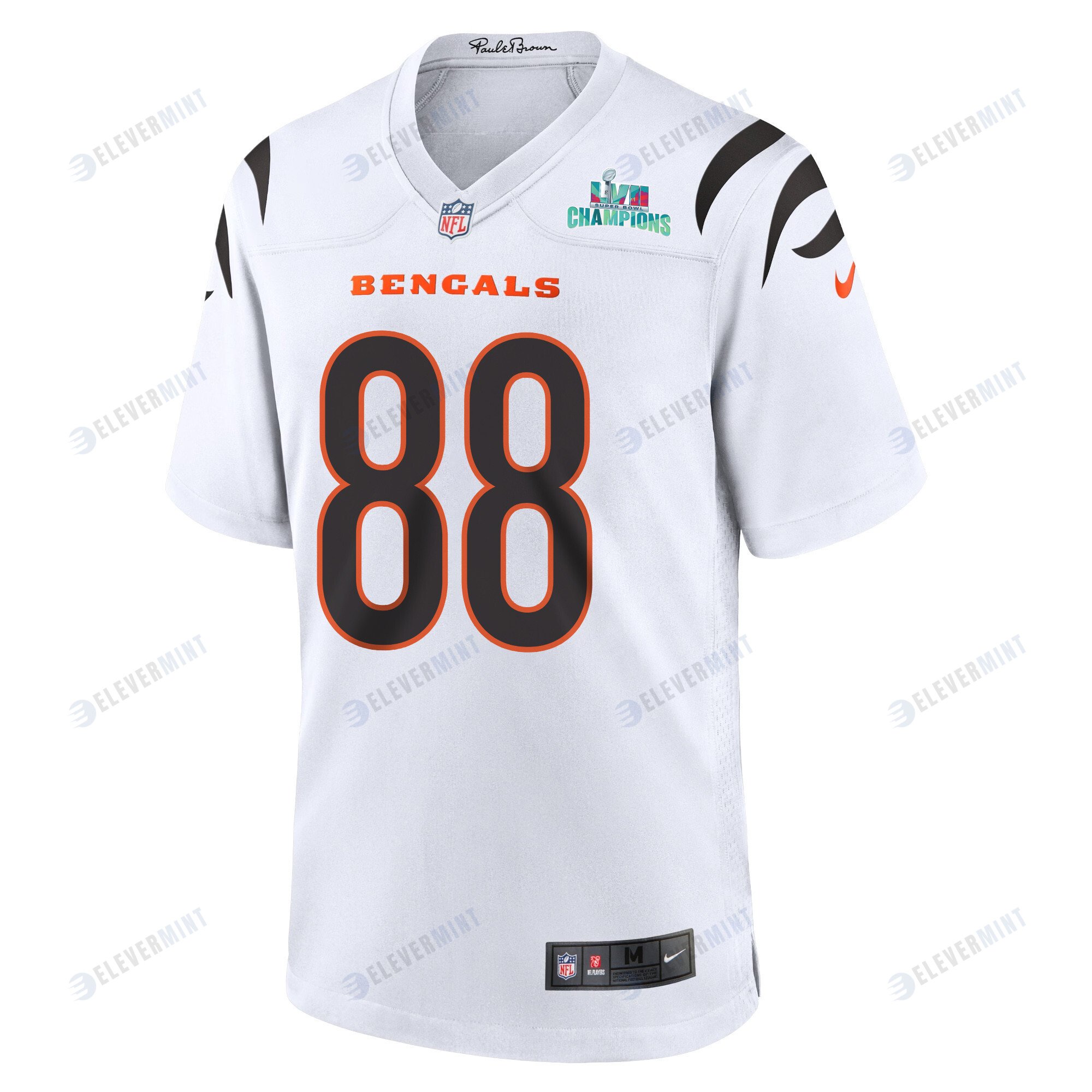 Hayden Hurst 88 Cincinnati Bengals Super Bowl LVII Champions Men Game Jersey - White
