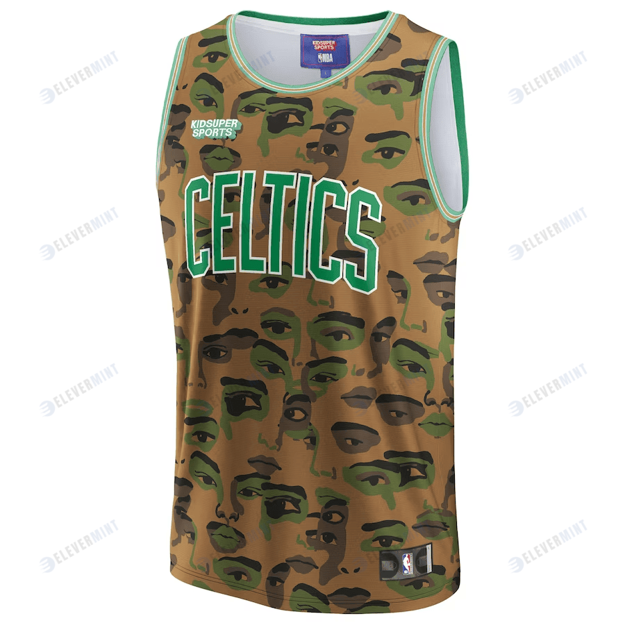 Boston Celtics NBA & KidSuper Studios Unisex Hometown Jersey - Brown