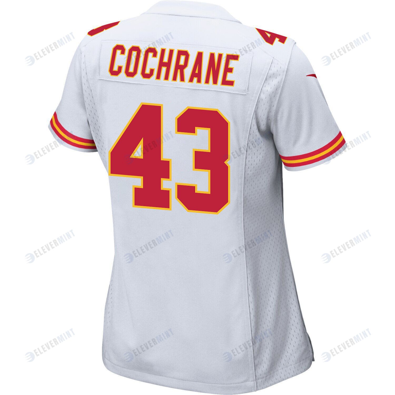 Jack Cochrane 43 Kansas City Chiefs Super Bowl LVII Champions 3 Stars Women Game Jersey - White