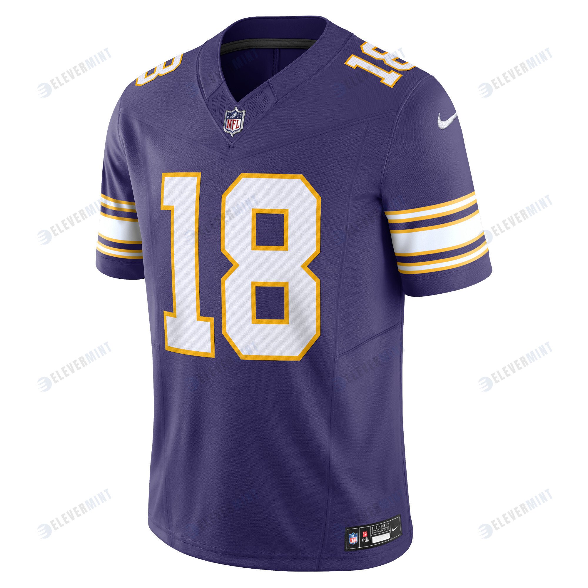Justin Jefferson 18 Minnesota Vikings Classic Vapor F.U.S.E. Limited Men Jersey - Purple