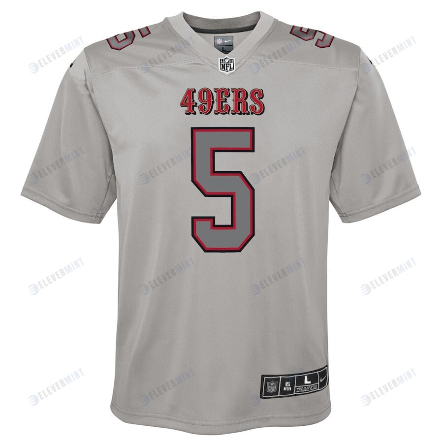 Trey Lance San Francisco 49ers Youth Atmosphere Game Jersey - Gray