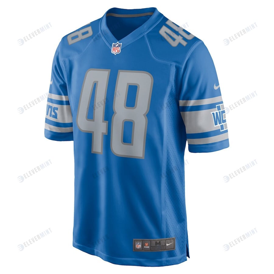 Derrick Deese Jr. 48 Detroit Lions Player Game Jersey - Blue