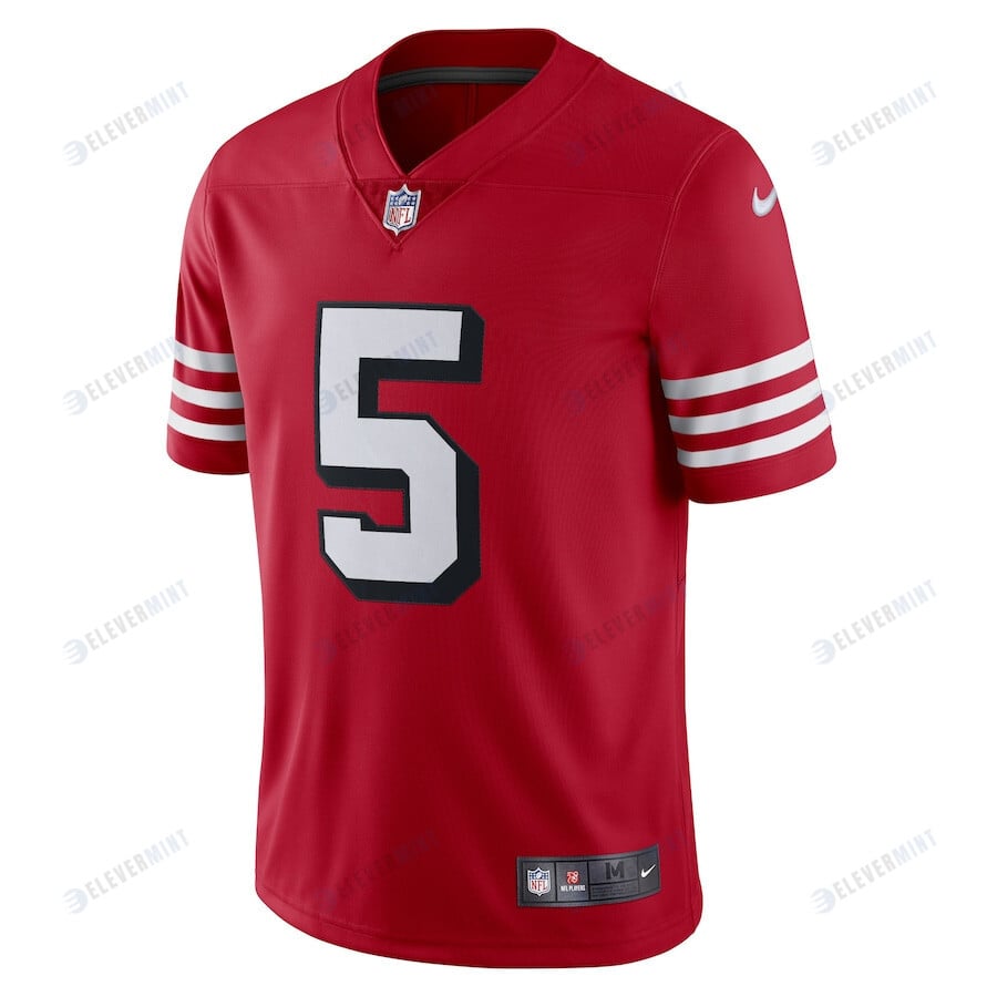 Trey Lance 5 San Francisco 49ers Alternate Vapor Limited Jersey - Scarlet