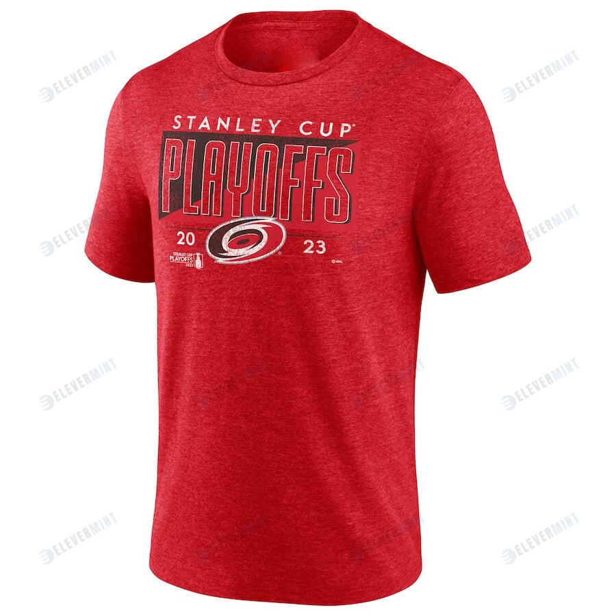 Carolina Hurricanes 2023 Stanley Cup Playoffs Tri-Blend T-Shirt - Heather Red