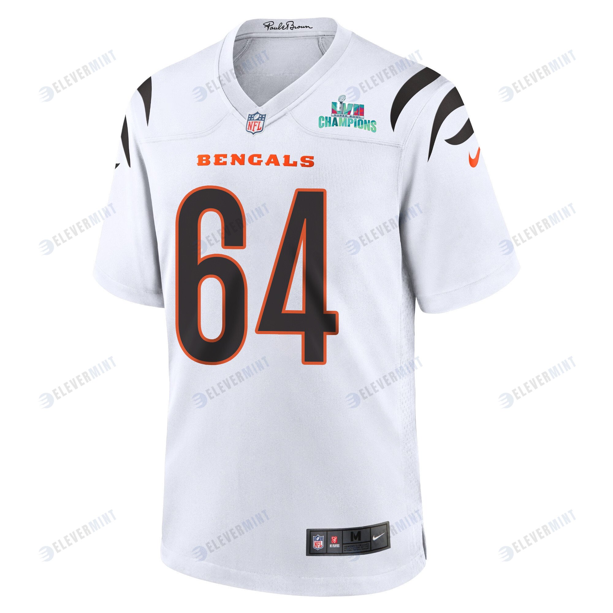 Ted Karras 64 Cincinnati Bengals Super Bowl LVII Champions Men Game Jersey - White