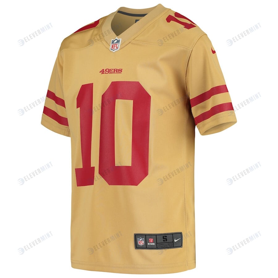 Jimmy Garoppolo 10 San Francisco 49ers Youth Inverted Game Jersey - Gold