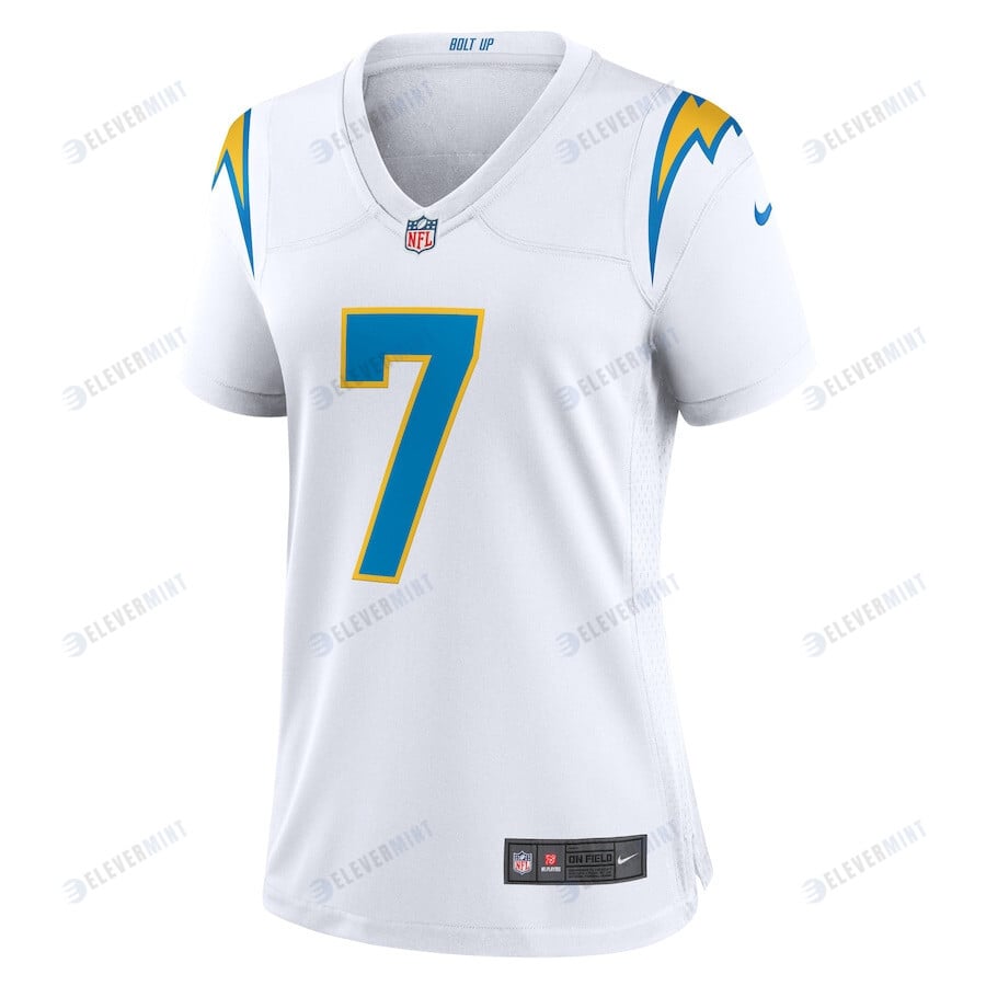 Gerald Everett 7 Los Angeles Chargers Women's Game Player Jersey - White