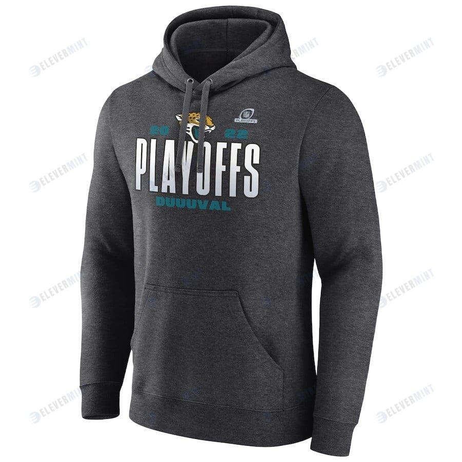 Jacksonville Jaguars 2022 NFL Playoffs Our Time Pullover Hoodie - Charcoal