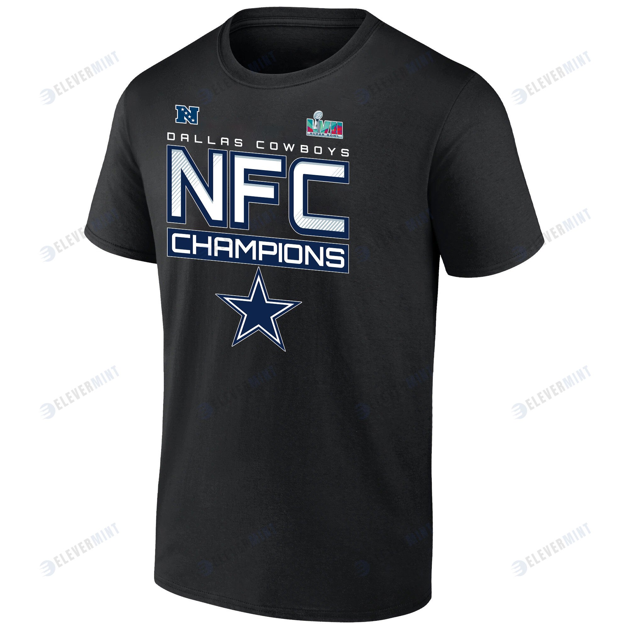 Dallas Cowboys NFC Champions Iconic Slant Black T-Shirt