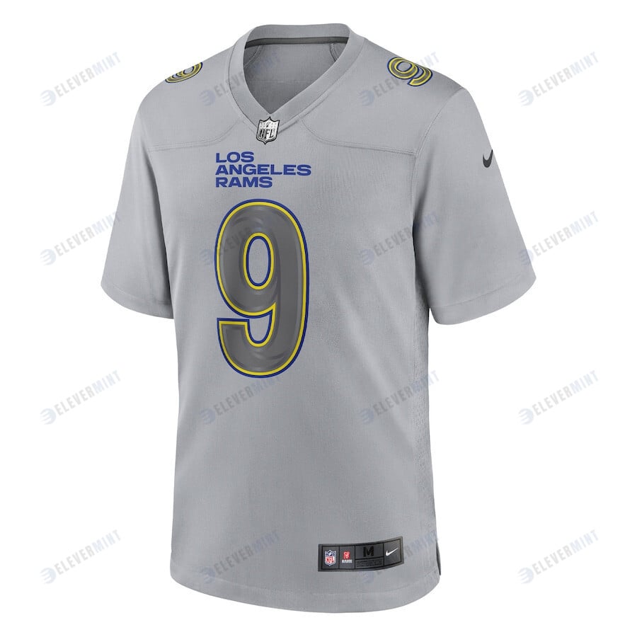 Matthew Stafford 9 Los Angeles Rams Atmosphere Fashion Game Jersey - Gray