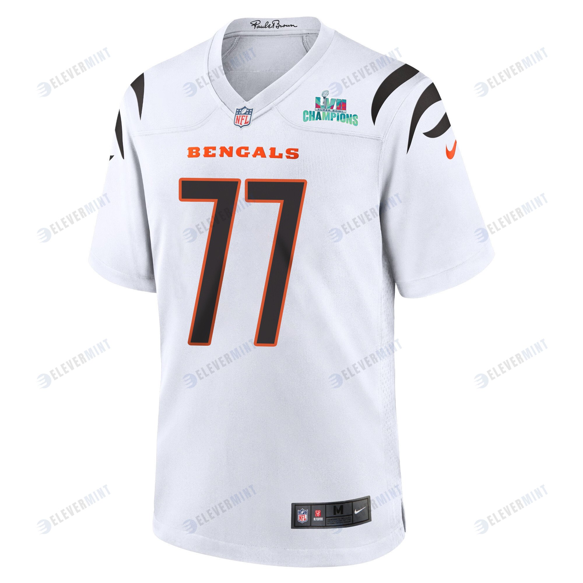 Hakeem Adeniji 77 Cincinnati Bengals Super Bowl LVII Champions Men Game Jersey - White
