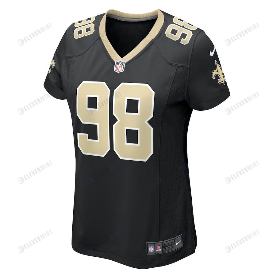 Sheldon Rankins 98 New Orleans Saints Women's Game Jersey - Black