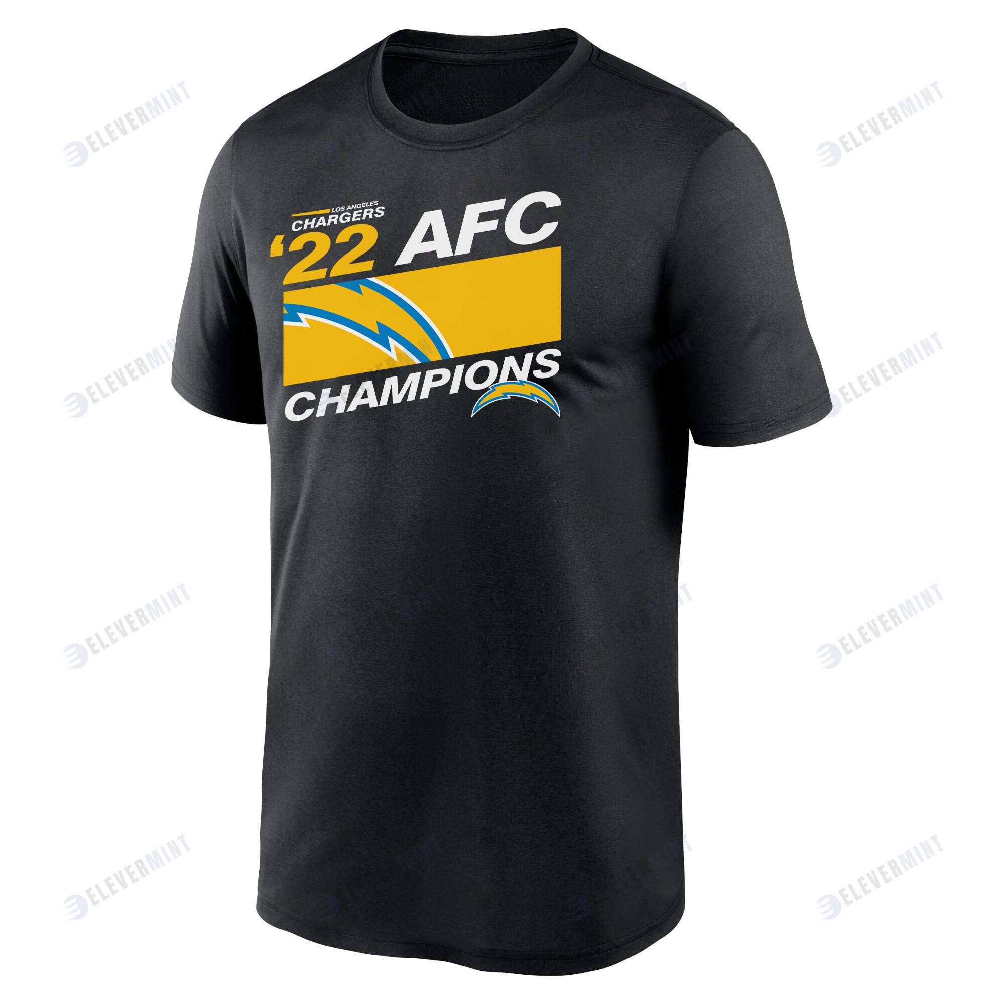 Los Angeles Chargers AFC Champions Iconic Black Men T-Shirt