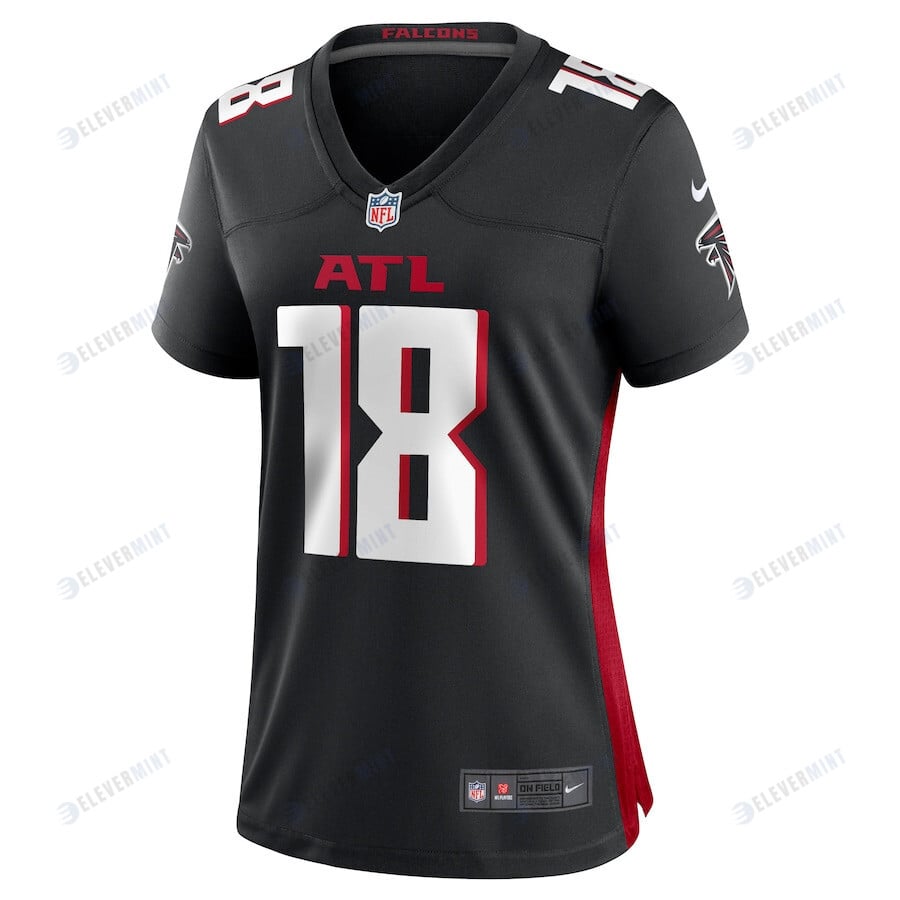 Mack Hollins 18 Atlanta Falcons Game Women Jersey - Black