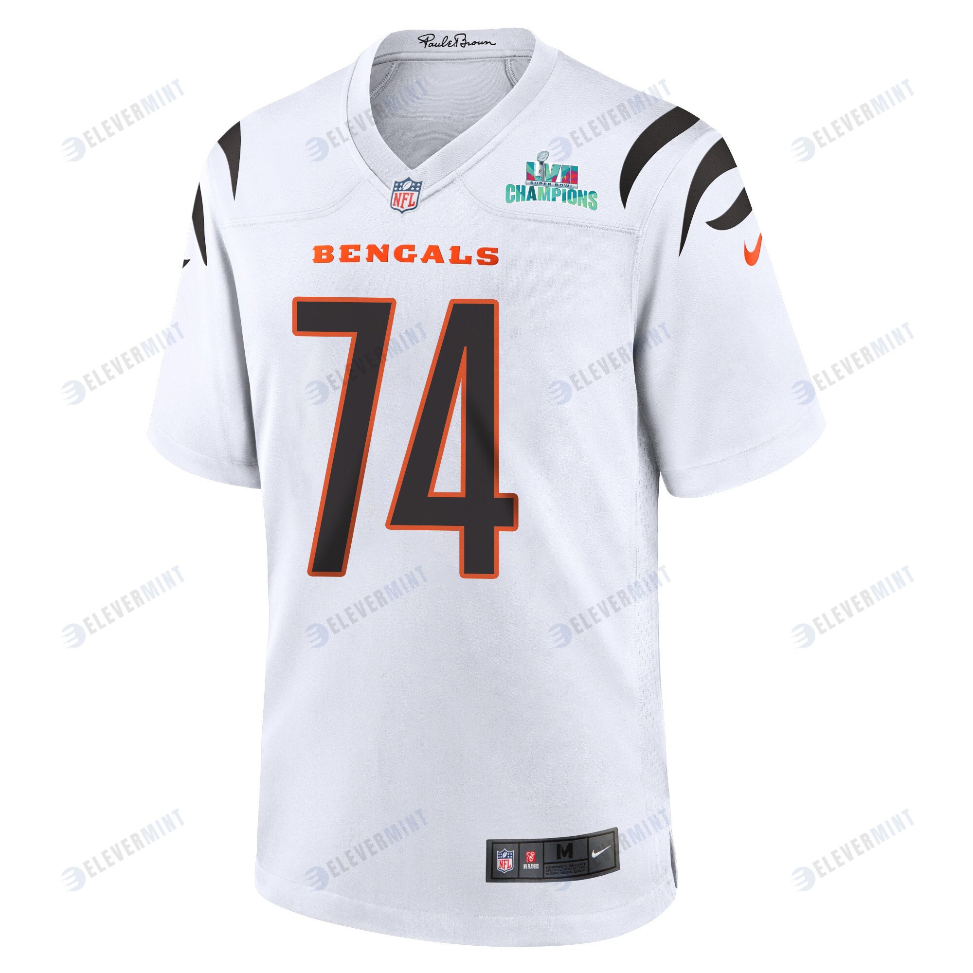 Max Scharping 74 Cincinnati Bengals Super Bowl LVII Champions Men Game Jersey - White