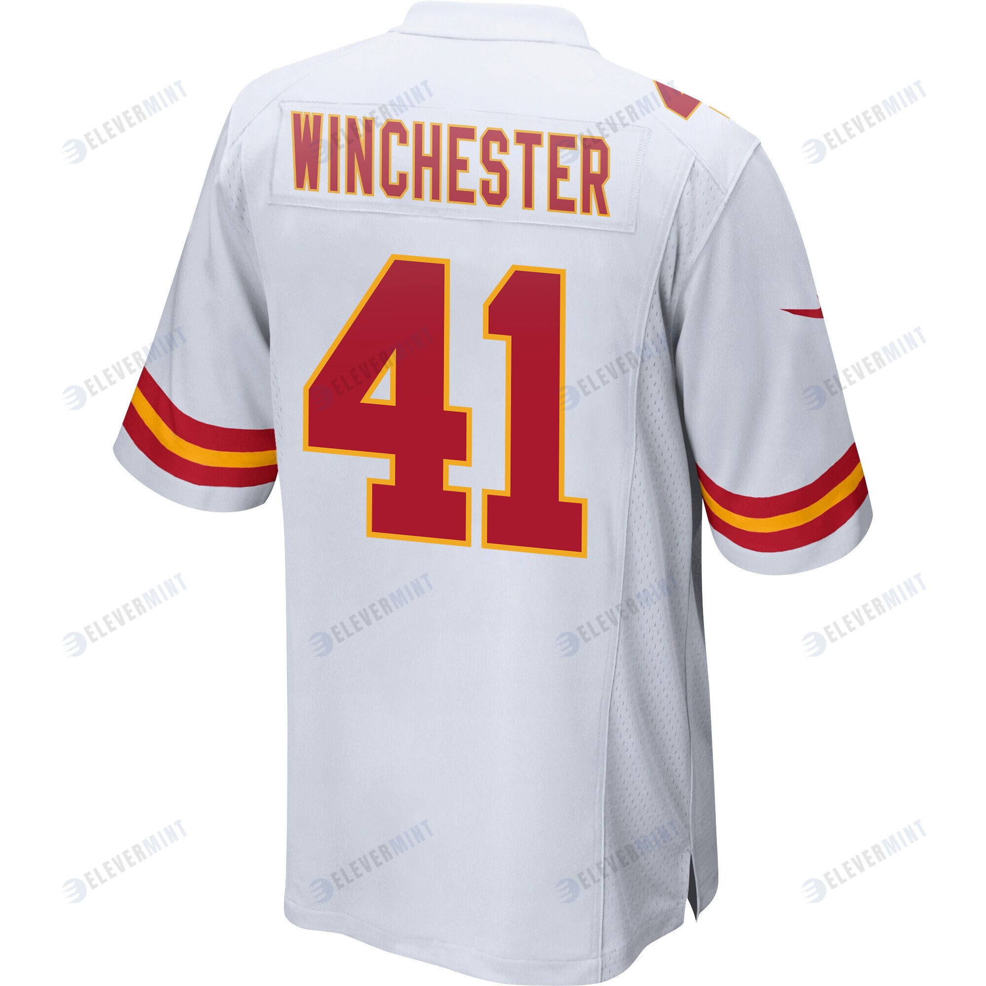 James Winchester 41 Kansas City Chiefs Super Bowl LVII Champions Men Game Jersey - White