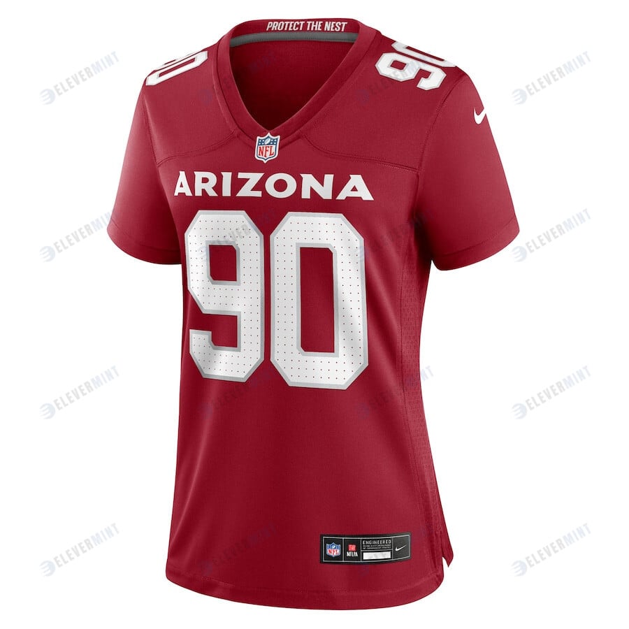 Ben Stille 90 Arizona Cardinals Women Team Game Jersey - Cardinal