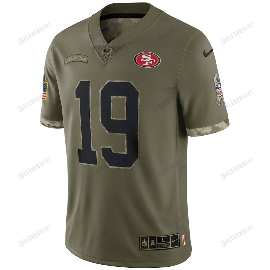 Deebo Samuel San Francisco 49ers 2022 Salute To Service Limited Jersey - Olive