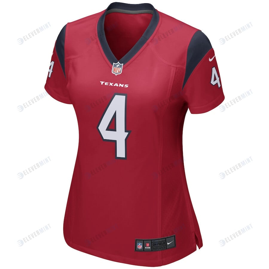 Deshaun Watson 4 Houston Texans Women's Team Color Game Jersey - Red