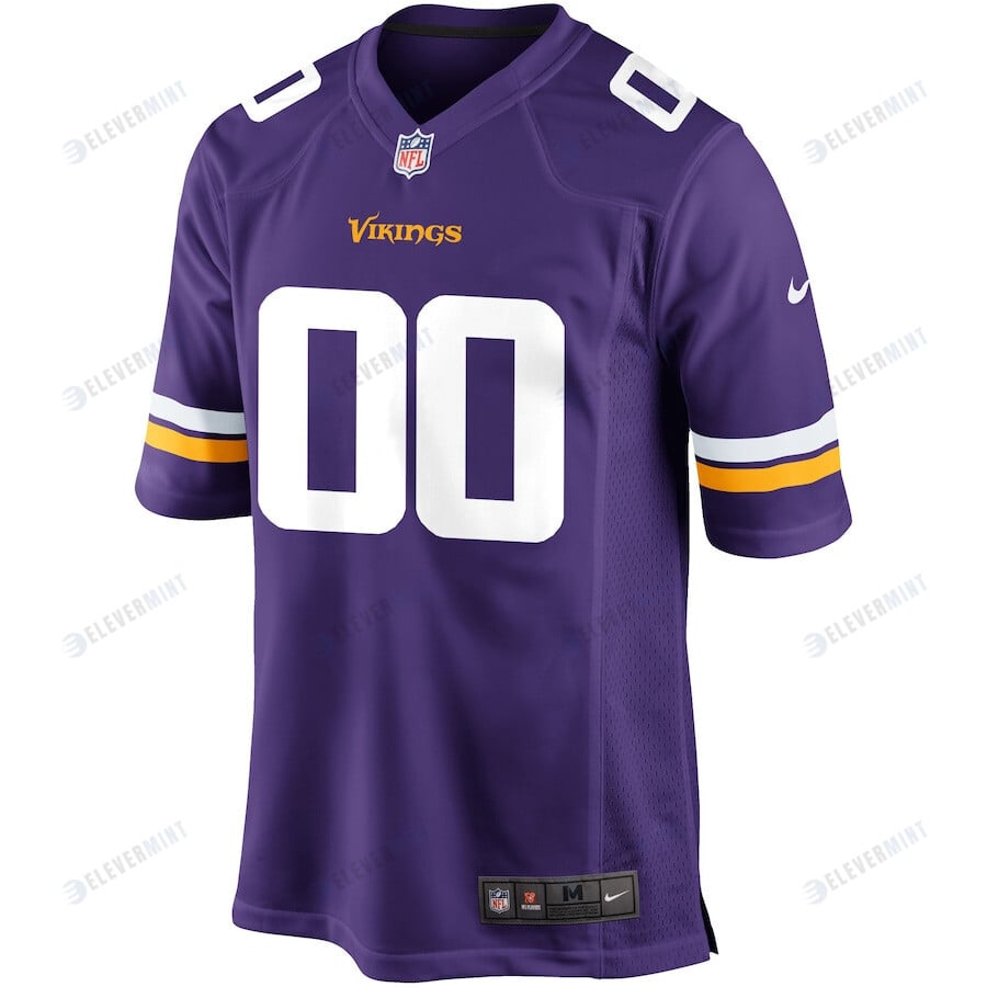 Minnesota Vikings Custom 00 Game Jersey - Purple
