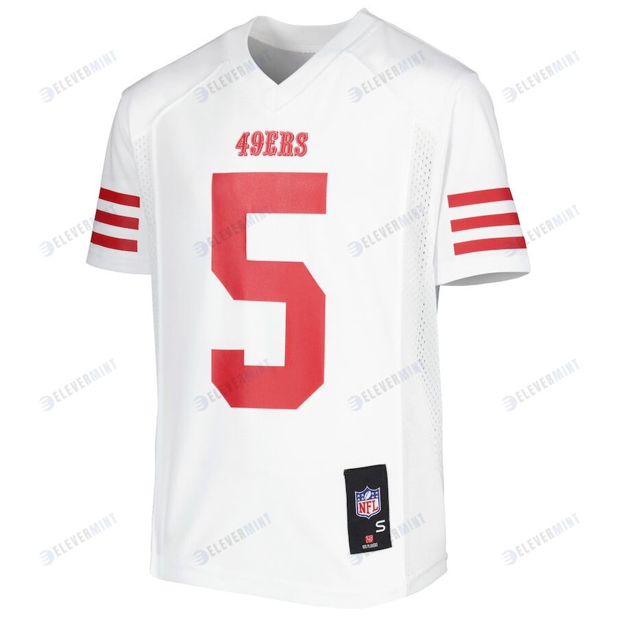 Trey Lance 5 San Francisco 49ers Youth Team Player Jersey - White