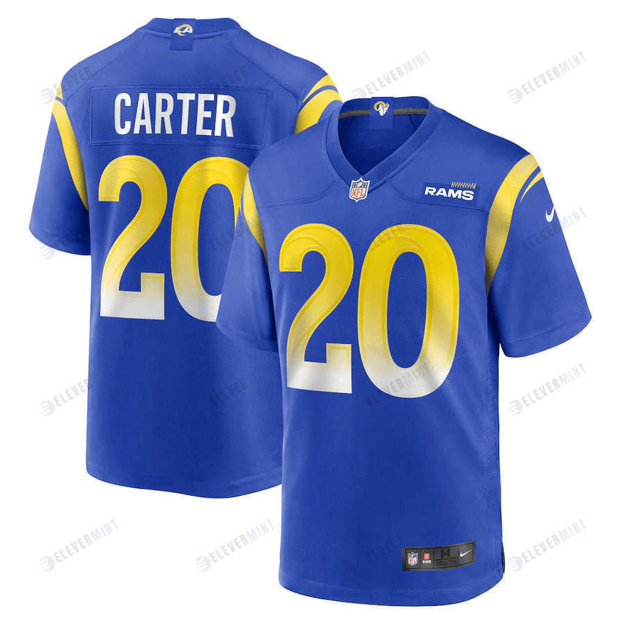 T.J. Carter Los Angeles Rams Game Player Jersey - Royal