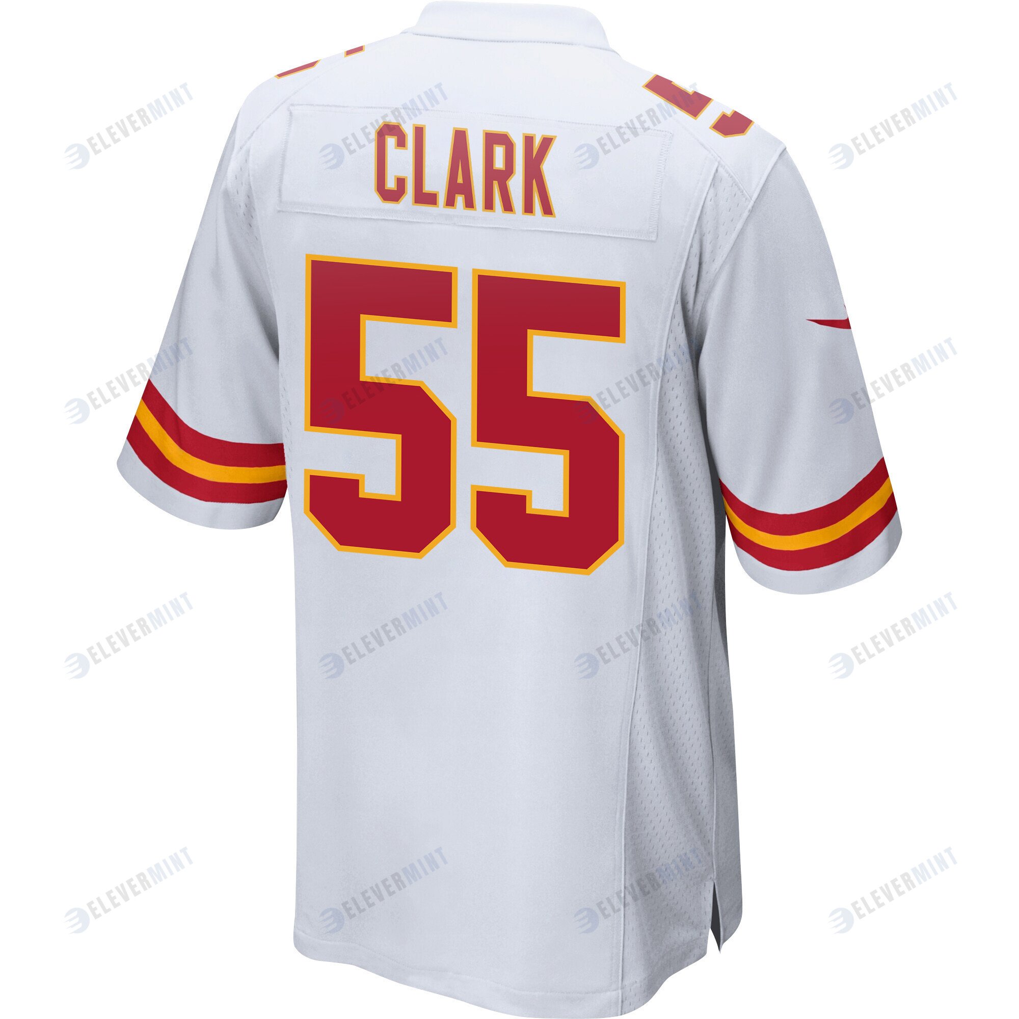 Frank Clark 55 Kansas City Chiefs Super Bowl LVII Champions 3 Stars Men Game Jersey - White