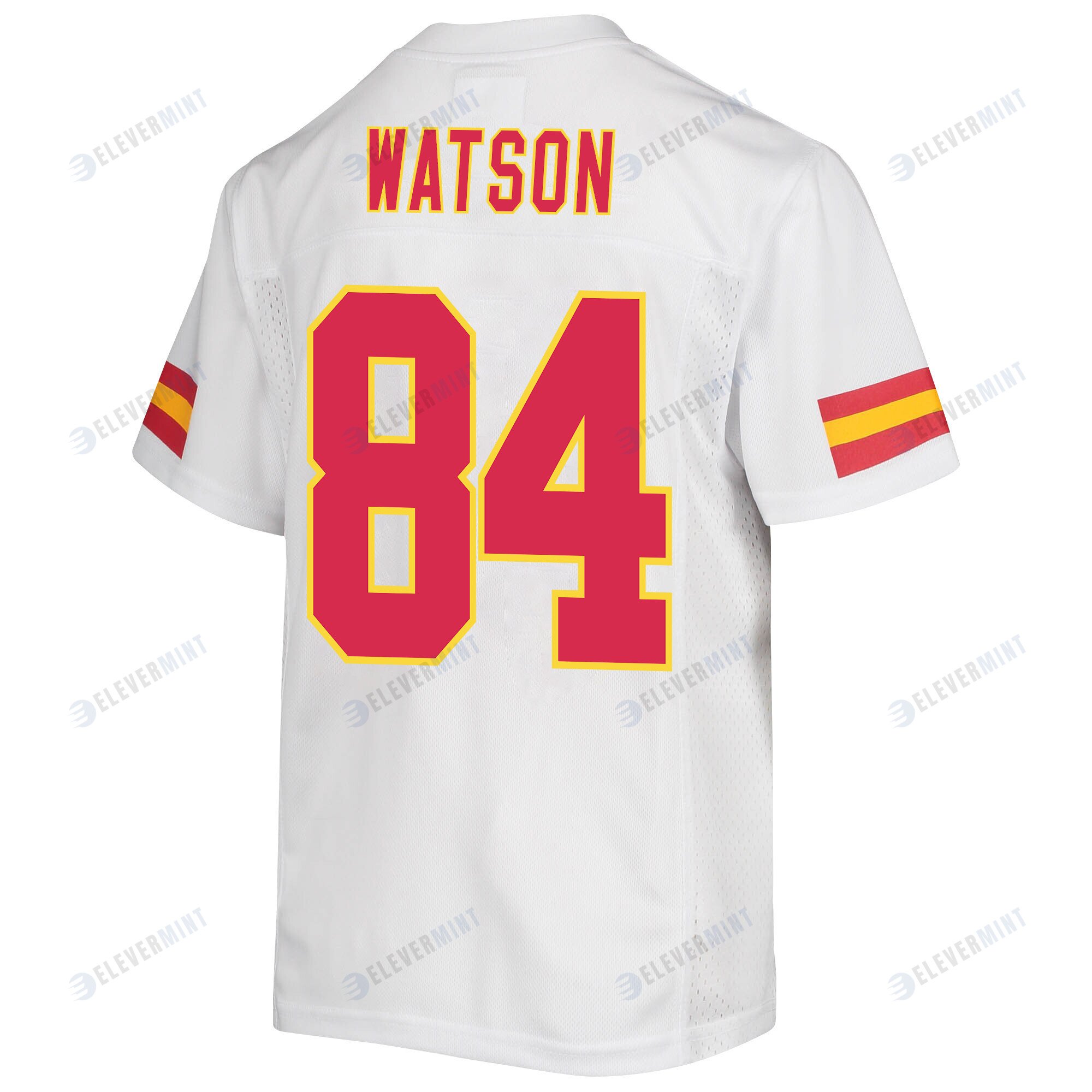 Justin Watson 84 Kansas City Chiefs Super Bowl LVII Champions 3 Stars Youth Game Jersey - White