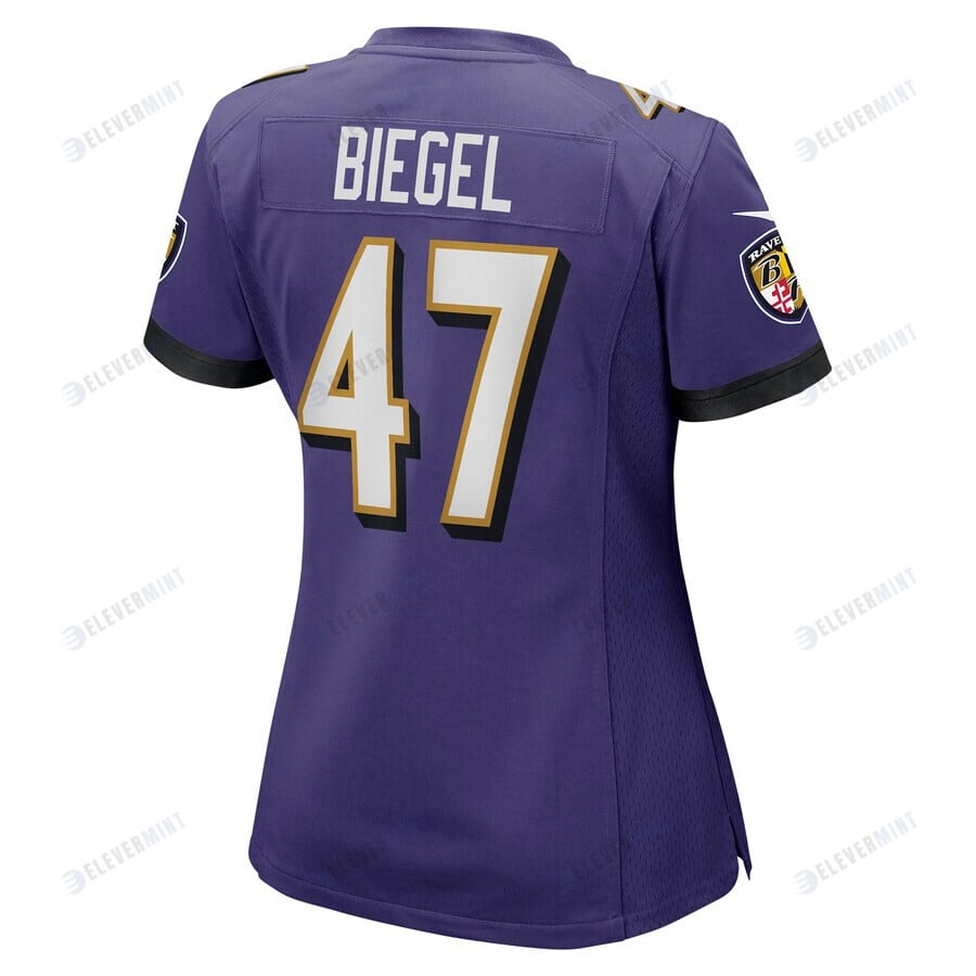 Vince Biegel 47 Baltimore Ravens Women's Player Game Jersey - Purple