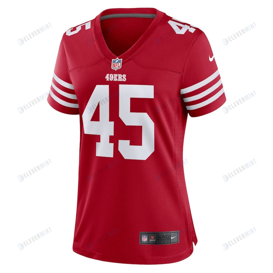 Buddy Johnson San Francisco 49ers Women's Game Player Jersey - Scarlet