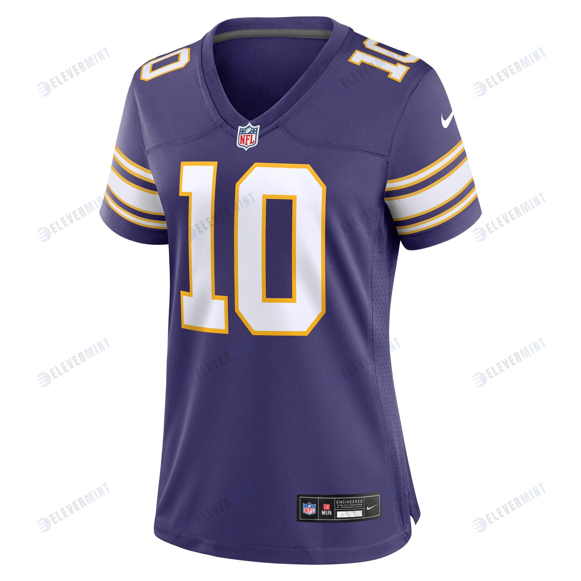 Fran Tarkenton 10 Minnesota Vikings Women's Classic Retired Jersey - Purple