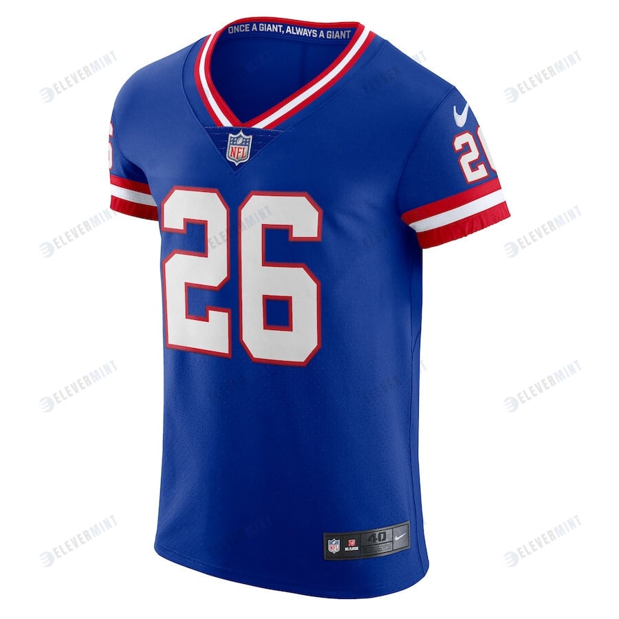 Saquon Barkley 26 New York Giants Classic Vapor Elite Player Jersey - Royal