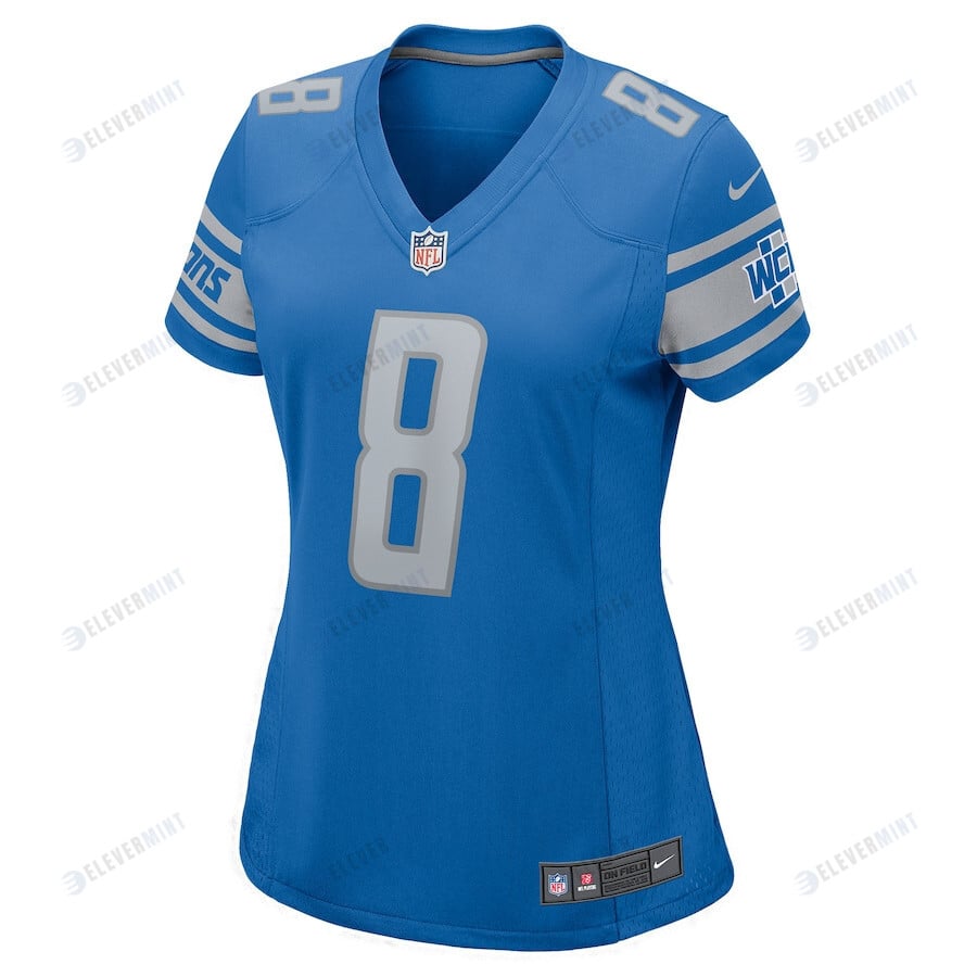 Josh Reynolds 8 Detroit Lions Women's Player Game Jersey - Blue