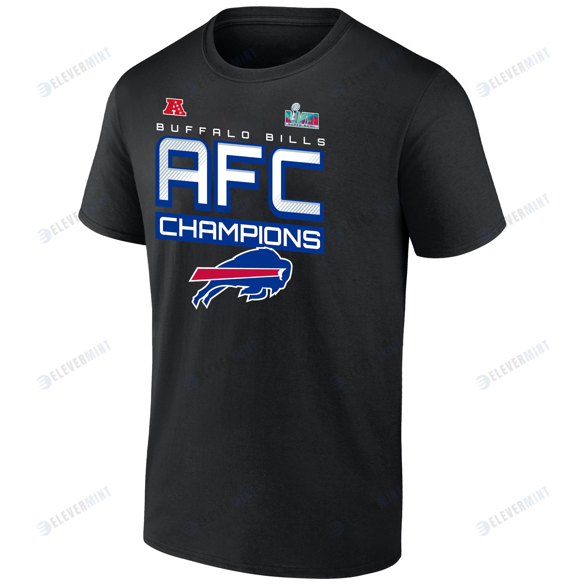 Buffalo Bills AFC Champions Iconic Slant Black T-Shirt