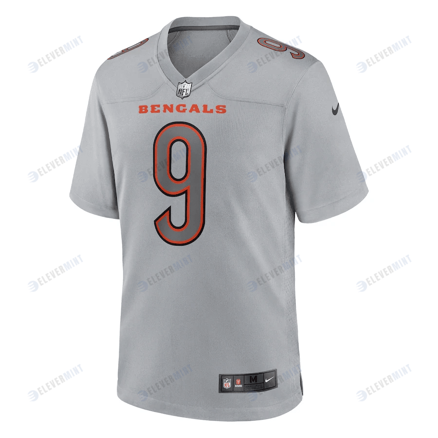 Joe Burrow 9 Cincinnati Bengals Atmosphere Fashion Game Jersey - Gray