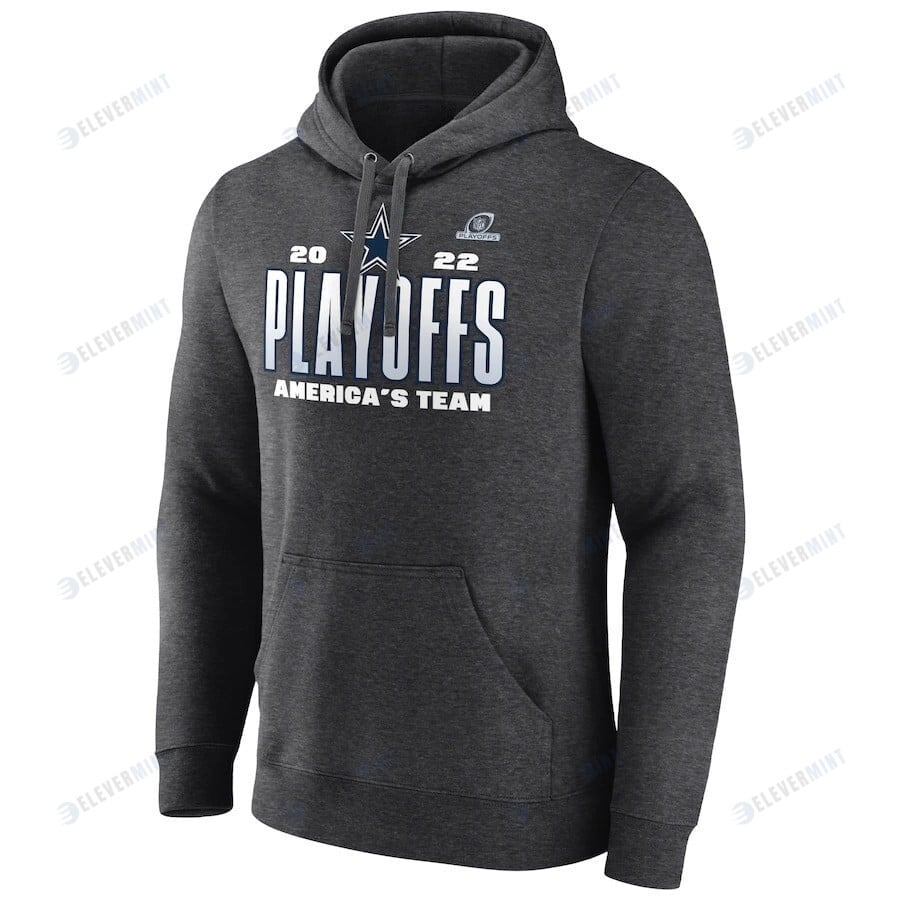 Dallas Cowboys 2022 NFL Playoffs Our Time Pullover Hoodie - Charcoal