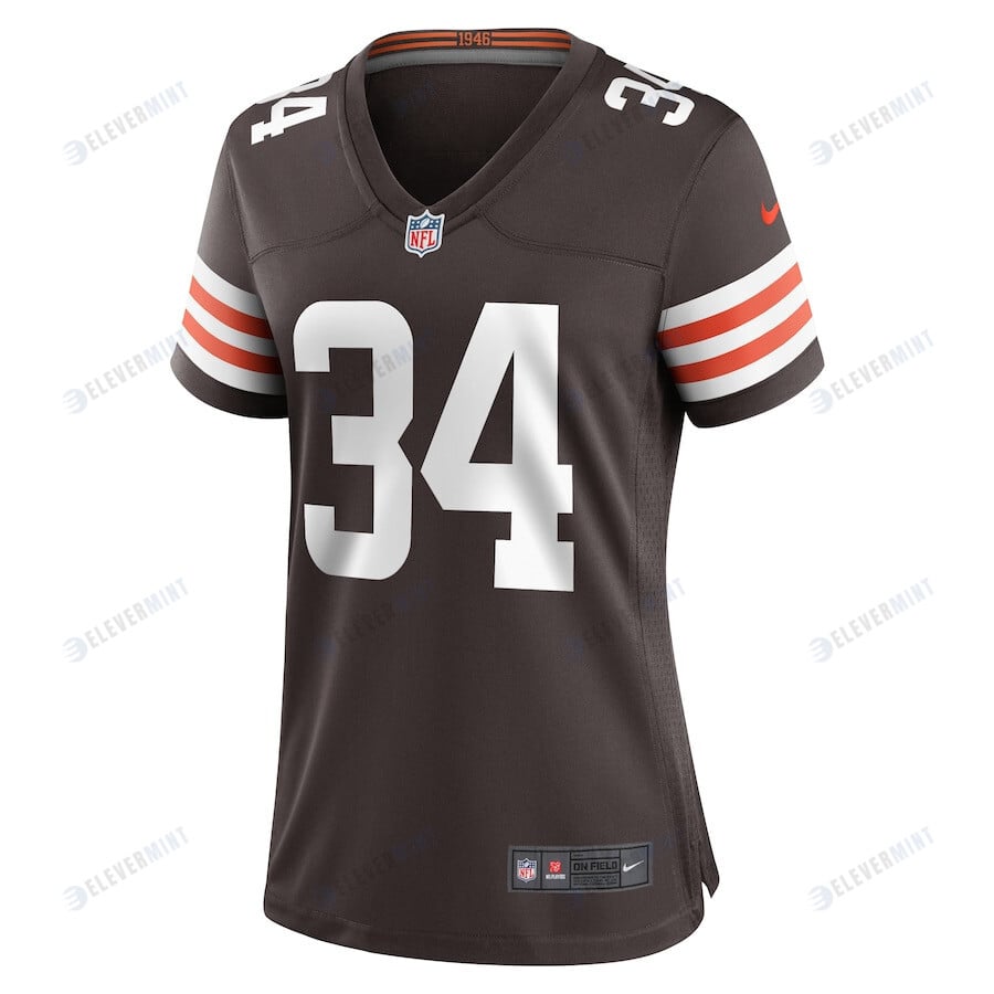 Mike Ford 34 Cleveland Browns Women's All Player Jersey - Brown
