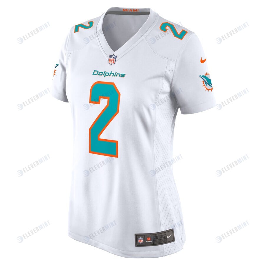 Chase Edmonds 2 Miami Dolphins Women's Game Player Jersey - White