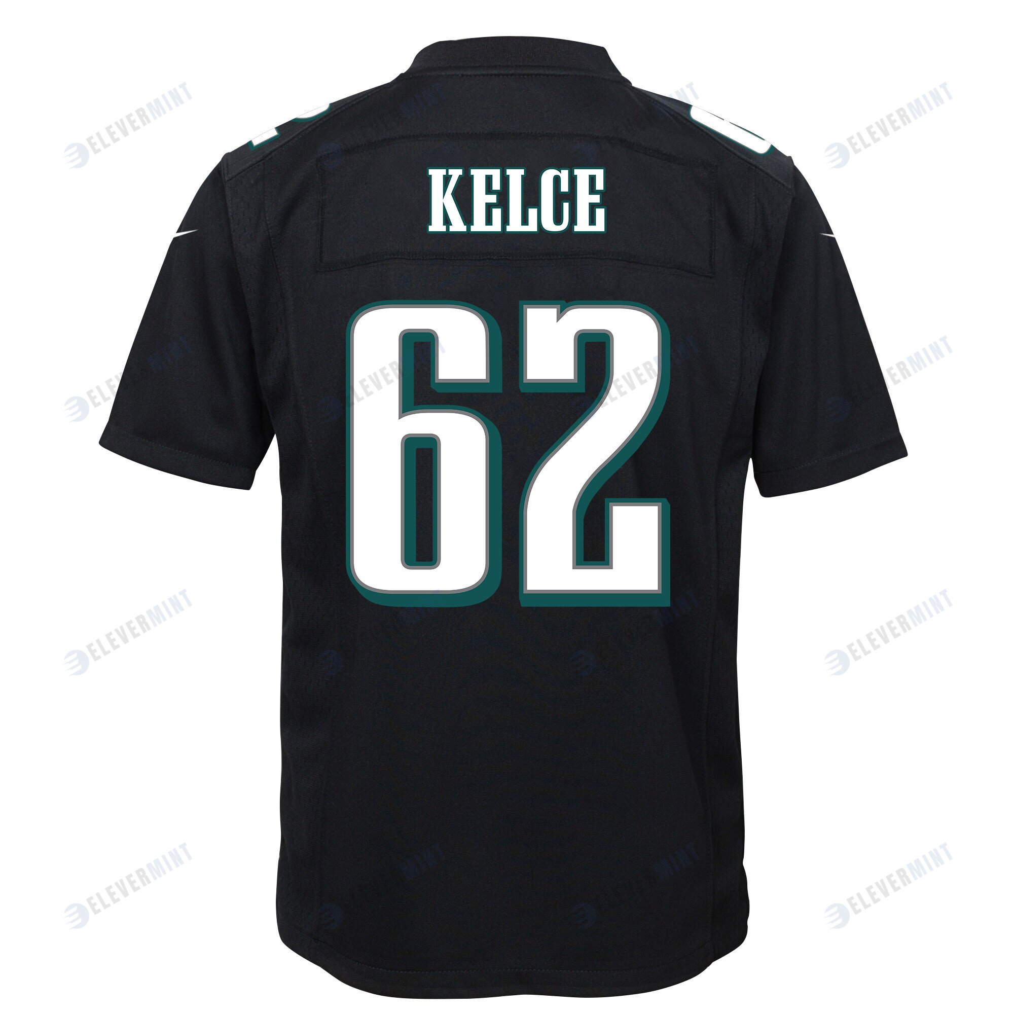 Jason Kelce 62 Philadelphia Eagles Super Bowl LVII Champions 2 Stars Youth Game Jersey - Black