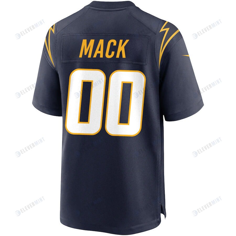 Los Angeles Chargers Khalil Mack Custom Number 00 Navy Alternate Game Jersey Jersey