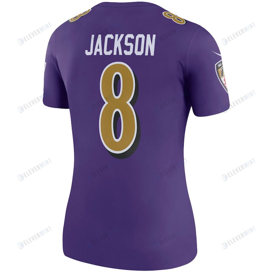 Lamar Jackson 88 Baltimore Ravens Women's Color Rush Legend Player Jersey - Purple