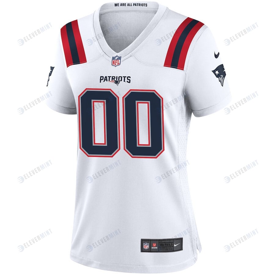 New England Patriots Women Custom Game Jersey - White