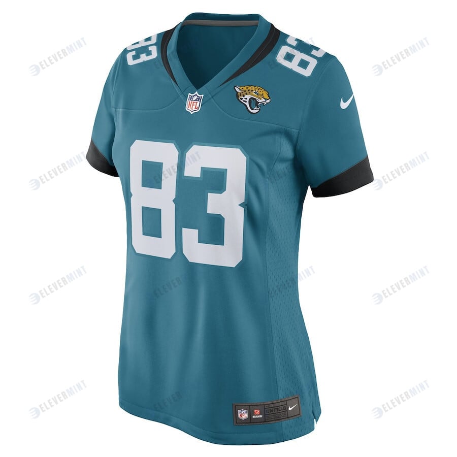 Jaylon Moore 83 Jacksonville Jaguars Women's Game Jersey - Teal