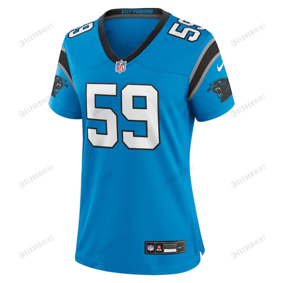 Luke Kuechly 59 Carolina Panthers Women's Player Game Jersey - Blue