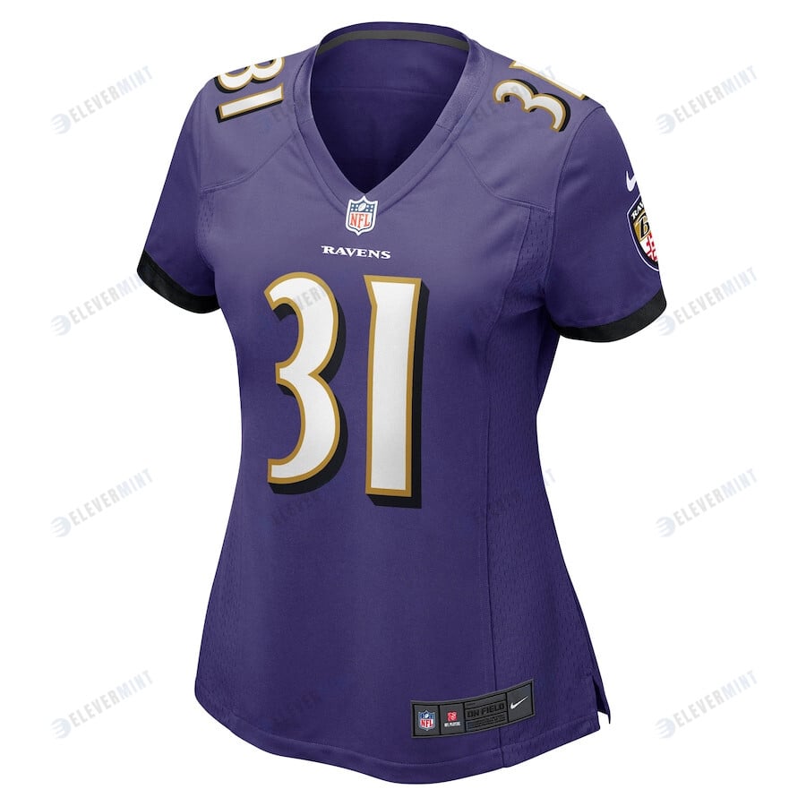 Jamal Lewis 31 Baltimore Ravens Women's Game Retired Player Jersey - Purple