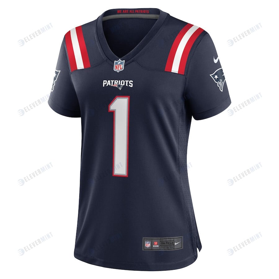 Number 1 Mom New England Patriots Game Women Jersey - Navy