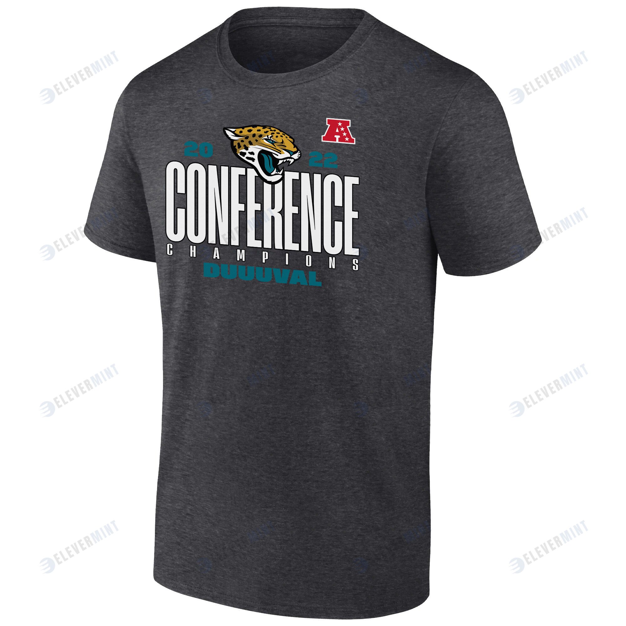 Jacksonville Jaguars AFC Conference Champions Duuuval T-Shirt - Charcoal