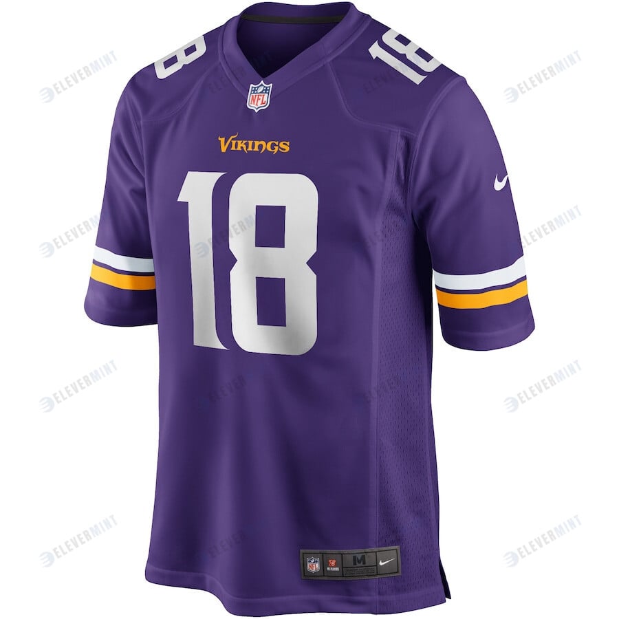 Justin Jefferson 18 Minnesota Vikings Player Game Jersey - Purple