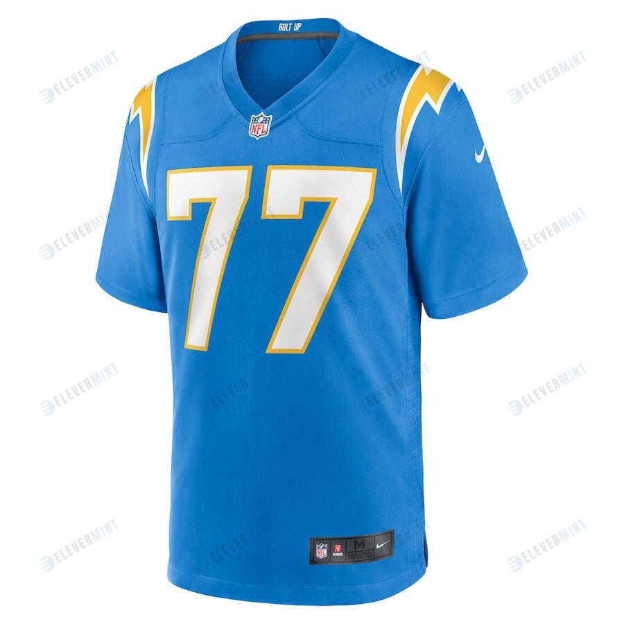 Zion Johnson 77 Los Angeles Chargers 2022 Draft First Round Pick Game Jersey In Powder Blue